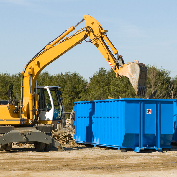 are there any restrictions on where a residential dumpster can be placed in Inwood